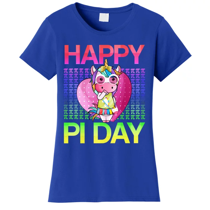 Cute Math Unicorn Cute Gift Happy Pi Day 3 14 Gift Women's T-Shirt