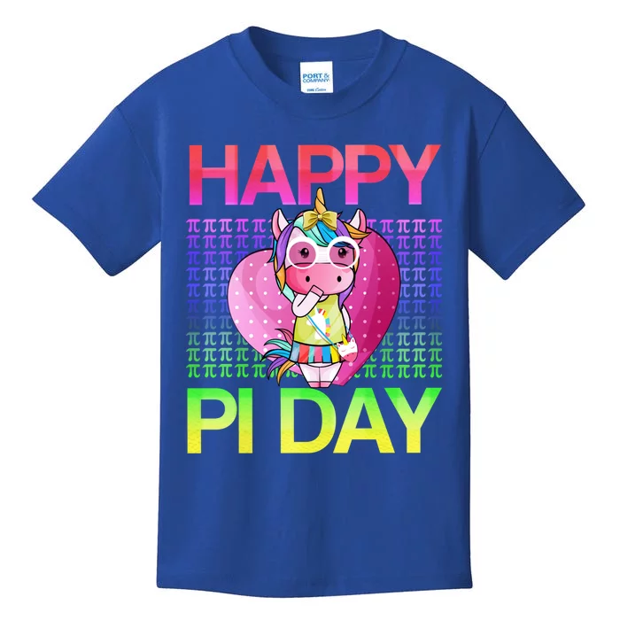 Cute Math Unicorn Cute Gift Happy Pi Day 3 14 Gift Kids T-Shirt