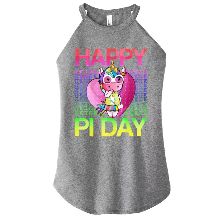 Cute Math Unicorn Cute Gift Happy Pi Day 3 14 Gift Women’s Perfect Tri Rocker Tank