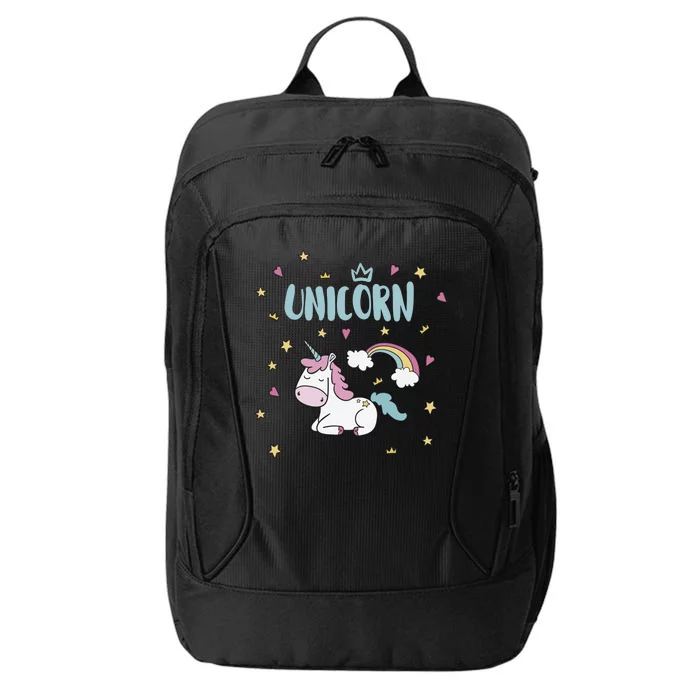 Cute Magical Unicorn Rainbow City Backpack