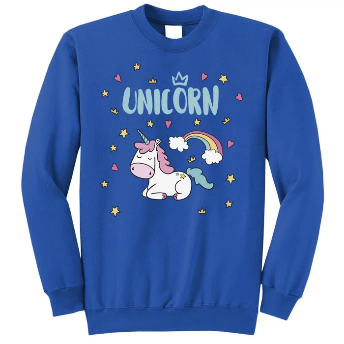 Cute Magical Unicorn Rainbow Tall Sweatshirt