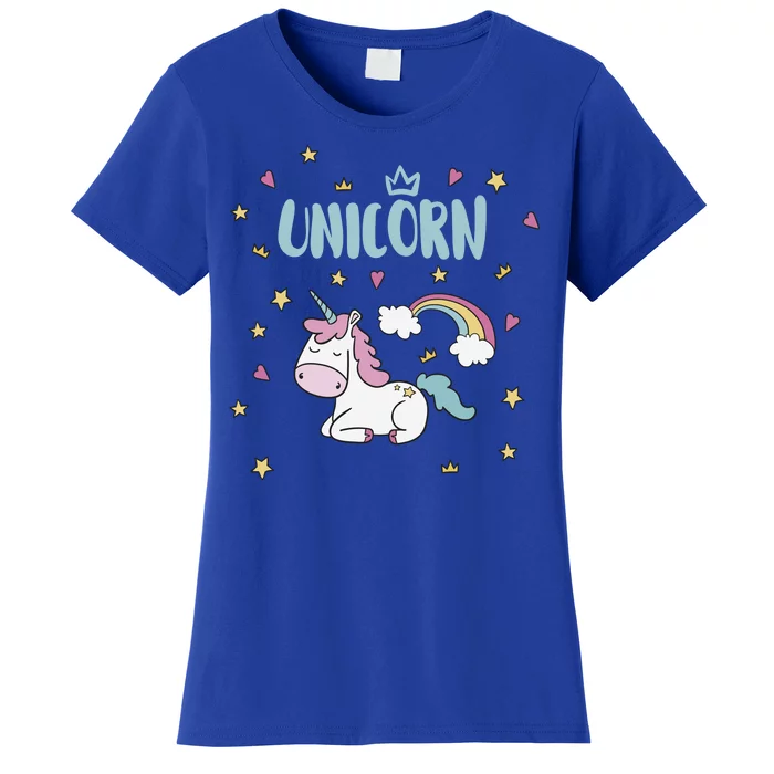 Cute Magical Unicorn Rainbow Women's T-Shirt