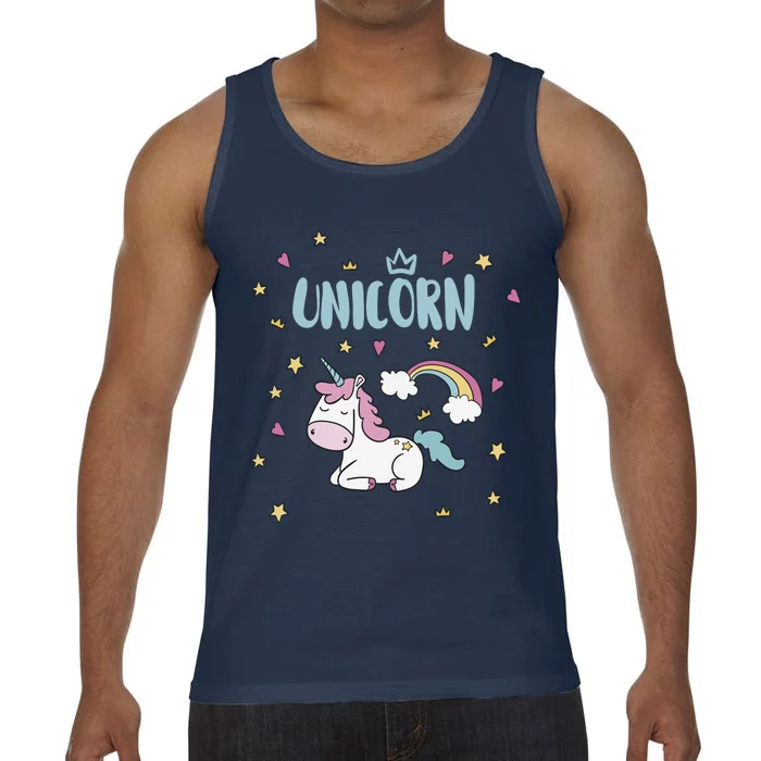 Cute Magical Unicorn Rainbow Comfort Colors® Tank Top