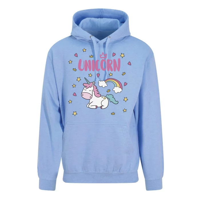 Cute Magical Unicorn Rainbow Unisex Surf Hoodie