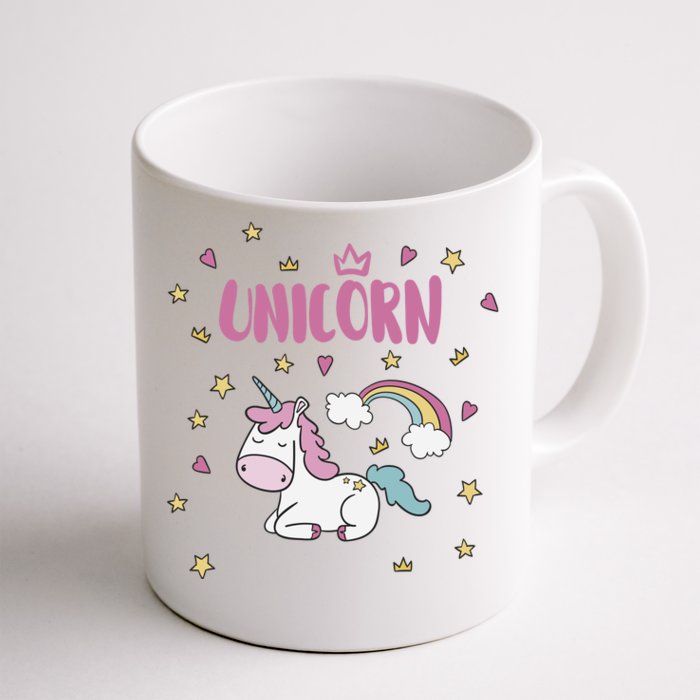 Cute Magical Unicorn Rainbow Front & Back Coffee Mug