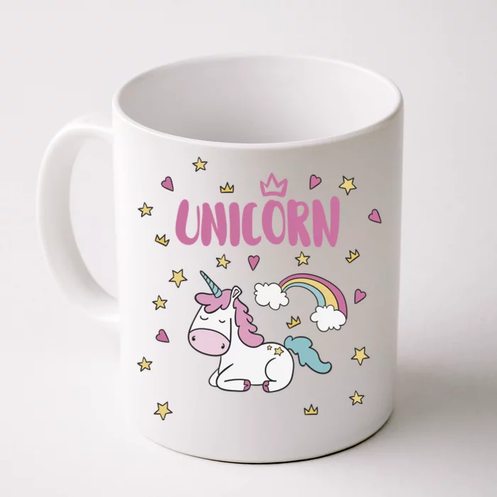 Cute Magical Unicorn Rainbow Front & Back Coffee Mug