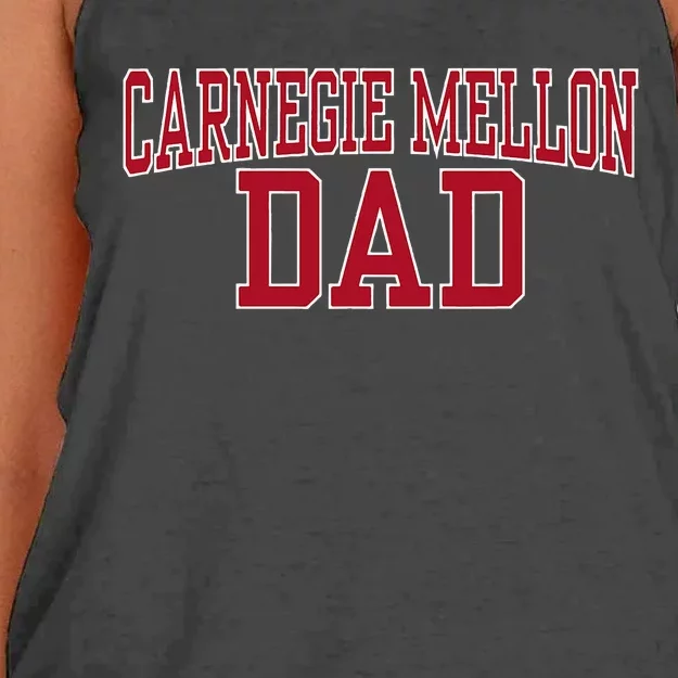 Carnegie Mellon University Dad Wht01 Women's Knotted Racerback Tank