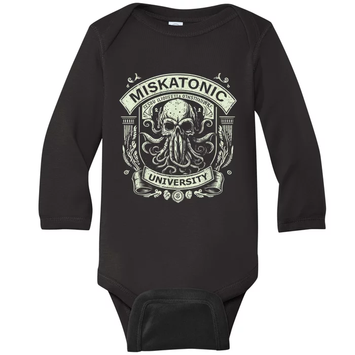 Cthulhu Miskatonic University Baby Long Sleeve Bodysuit