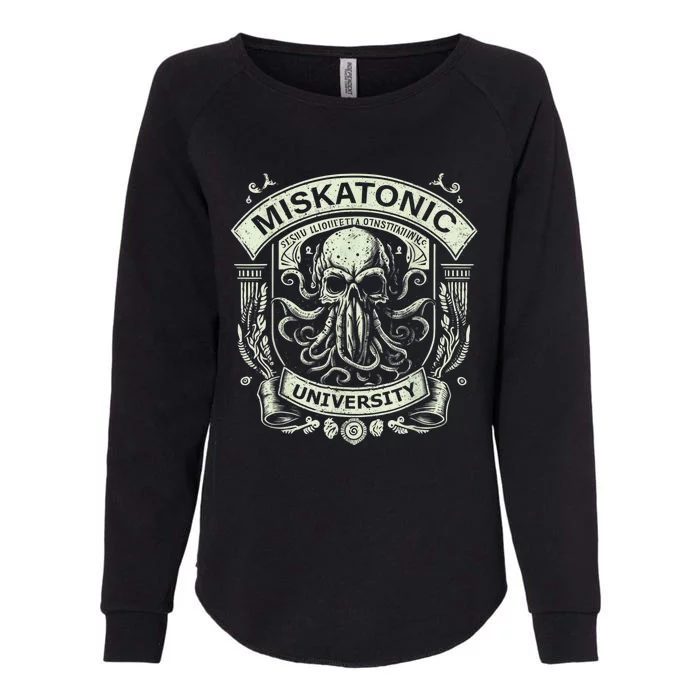 Cthulhu Miskatonic University Womens California Wash Sweatshirt