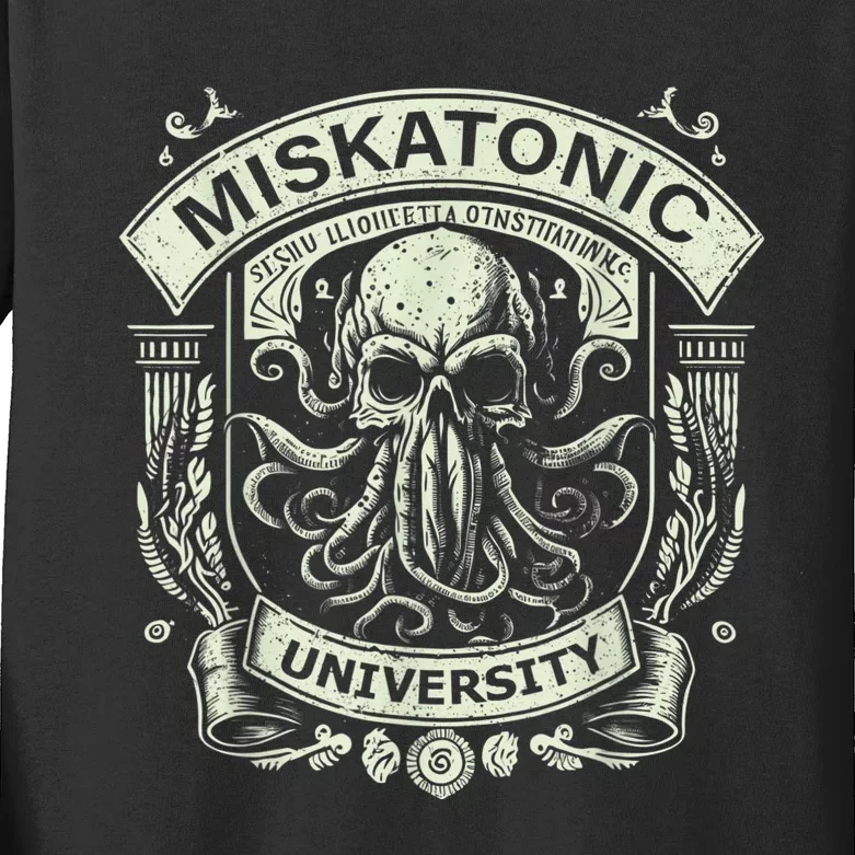 Cthulhu Miskatonic University Kids Long Sleeve Shirt