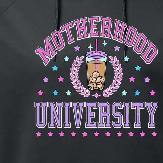 Cool Mamas University Motherhood Of University Graduation Performance Fleece Hoodie