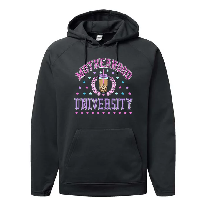 Cool Mamas University Motherhood Of University Graduation Performance Fleece Hoodie