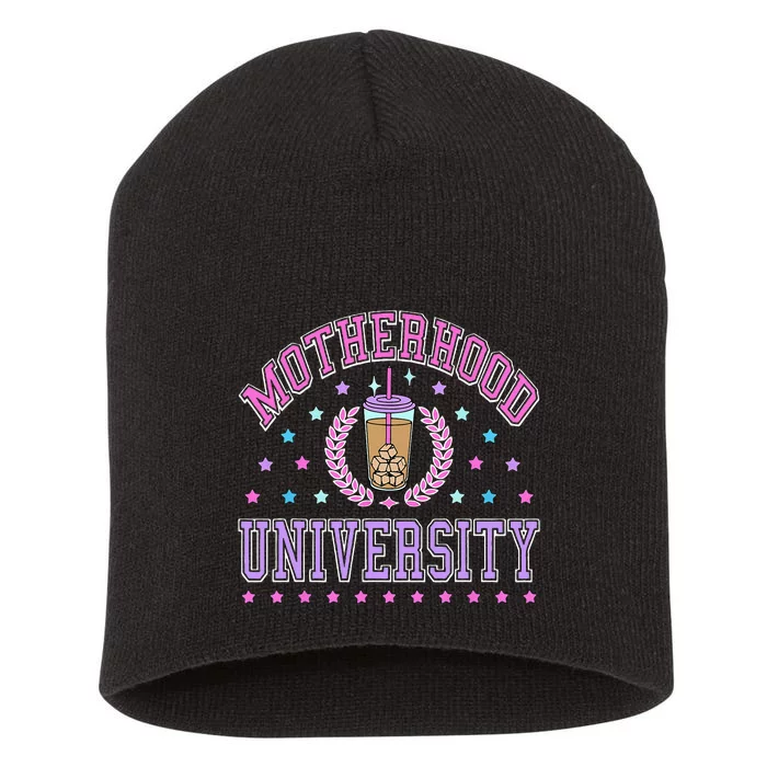 Cool Mamas University Motherhood Of University Graduation Short Acrylic Beanie