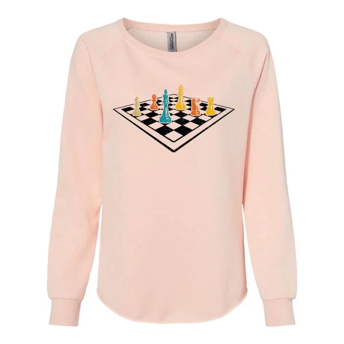 Chess Master Vintage Retro Club Chess Player Womens California Wash Sweatshirt