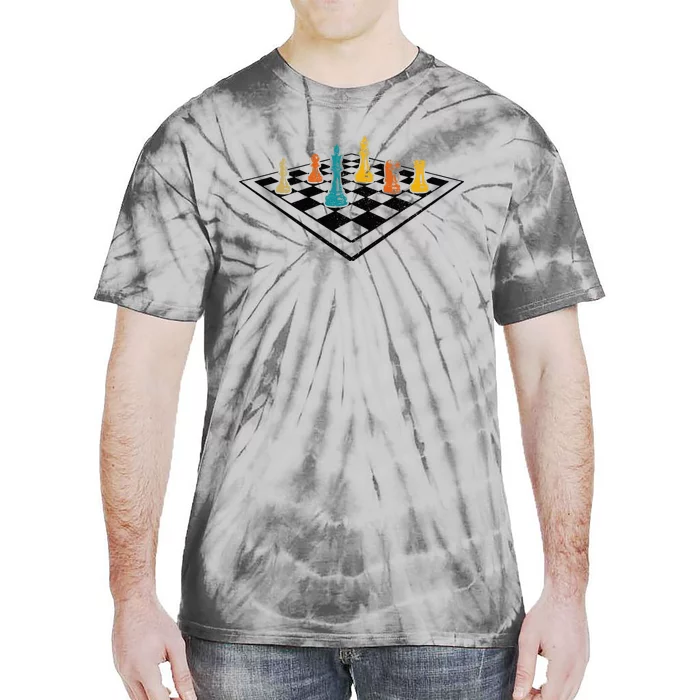 Chess Master Vintage Retro Club Chess Player Tie-Dye T-Shirt