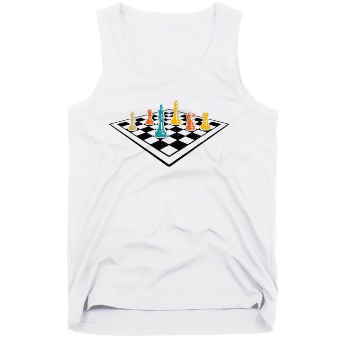 Chess Master Vintage Retro Club Chess Player Tank Top