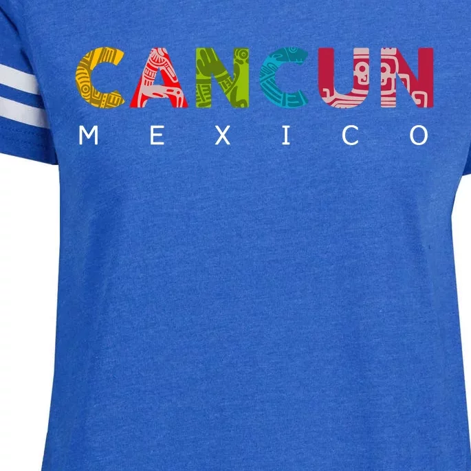 Cancun Mexico Vacation Enza Ladies Jersey Football T-Shirt