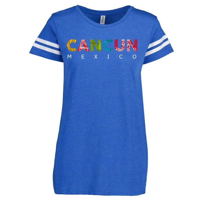 Cancun Mexico Vacation Enza Ladies Jersey Football T-Shirt