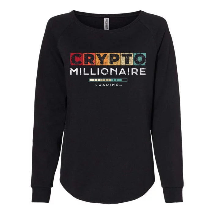 Crypto Millionaire Vintage Bitcoin Crypto Womens California Wash Sweatshirt