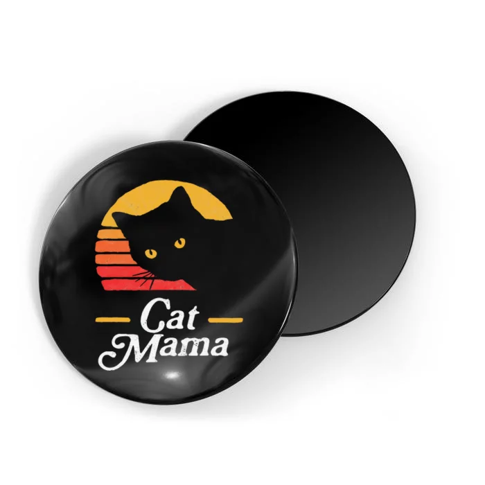 Cat Mama Vintage Eighties Style Cat Magnet