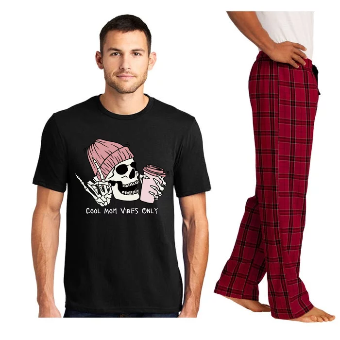 Cool Mom Vibes Only Skeleton Coffee Lover Pajama Set