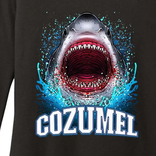 Cozumel Mexico Vacation Great White Shark Beach Cruise Trip Womens CVC Long Sleeve Shirt