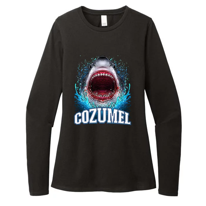 Cozumel Mexico Vacation Great White Shark Beach Cruise Trip Womens CVC Long Sleeve Shirt