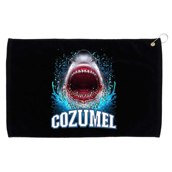 Cozumel Mexico Vacation Great White Shark Beach Cruise Trip Grommeted Golf Towel