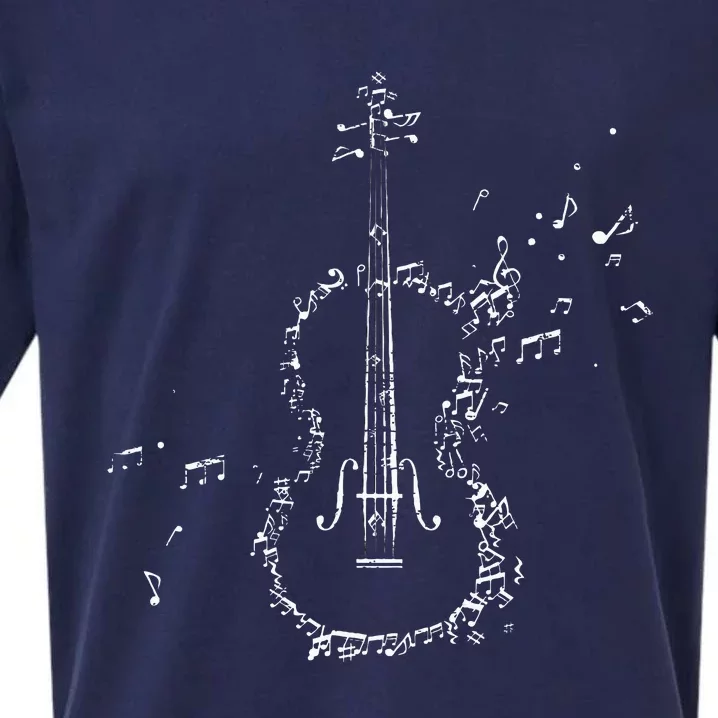 Classical Music Violin Player Gift Orchestra Violin Sueded Cloud Jersey T-Shirt