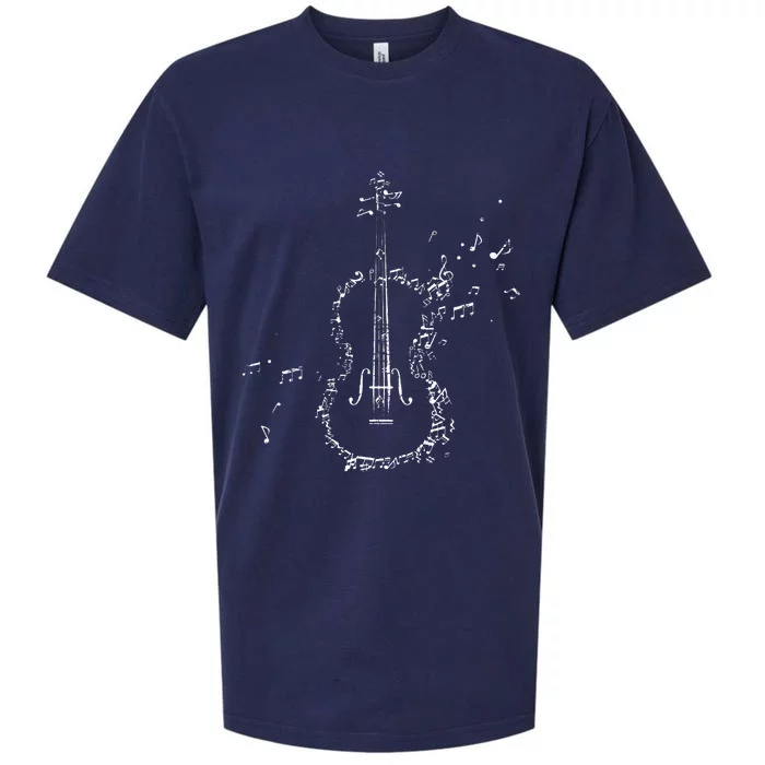 Classical Music Violin Player Gift Orchestra Violin Sueded Cloud Jersey T-Shirt