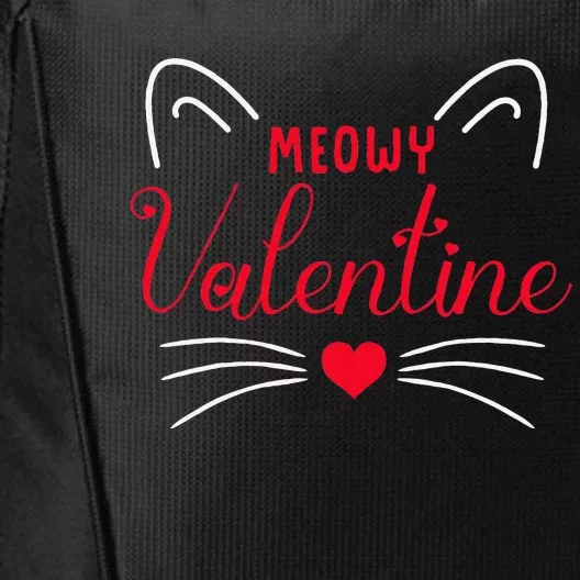 Cute Meowy Valentine Cat Lovers Gifts Valentine's Day City Backpack