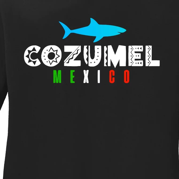 Cozumel Mexico Vacation Souvenir Gift Ladies Long Sleeve Shirt