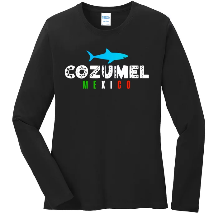 Cozumel Mexico Vacation Souvenir Gift Ladies Long Sleeve Shirt