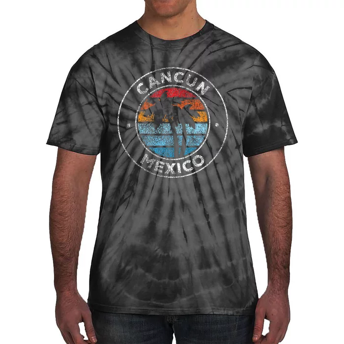 Cancun Mexico Vintage Graphic Retro 70s Tie-Dye T-Shirt