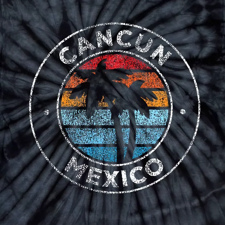 Cancun Mexico Vintage Graphic Retro 70s Tie-Dye T-Shirt