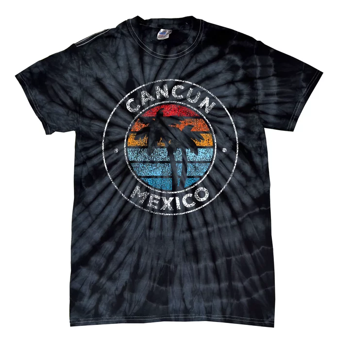 Cancun Mexico Vintage Graphic Retro 70s Tie-Dye T-Shirt