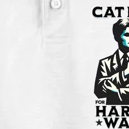 Cat Man Voter For Harris Walz Waltz Dry Zone Grid Performance Polo