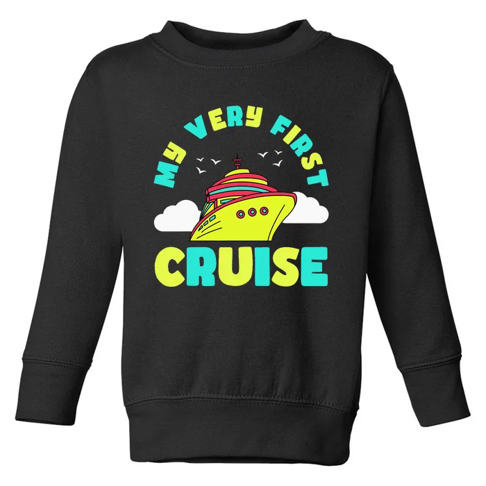 Cute My Very First Cruise Sailing Travel funny vacation Toddler Sweatshirt