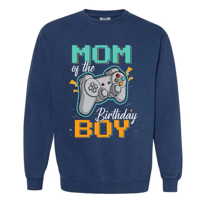 Cool Mom Video Gamer Birthday Themed Party Garment-Dyed Sweatshirt