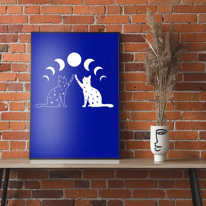 Cat Moon Vintage Witchy Cat Lovers And Celestial Enthusiasts Great Gift Poster