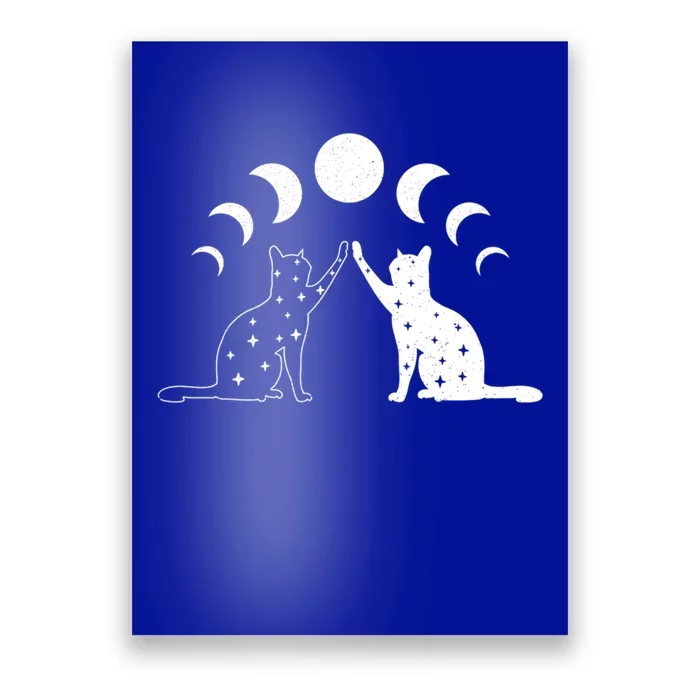 Cat Moon Vintage Witchy Cat Lovers And Celestial Enthusiasts Great Gift Poster