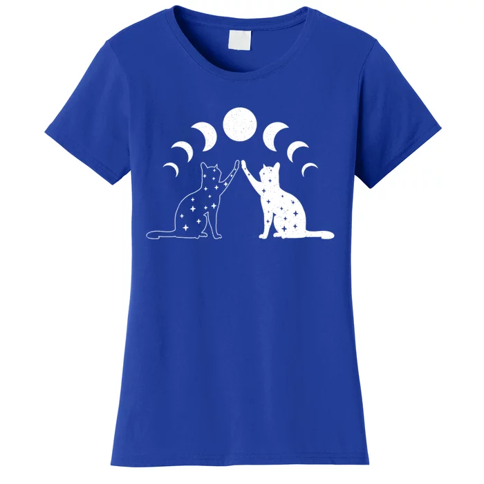 Cat Moon Vintage Witchy Cat Lovers And Celestial Enthusiasts Great Gift Women's T-Shirt