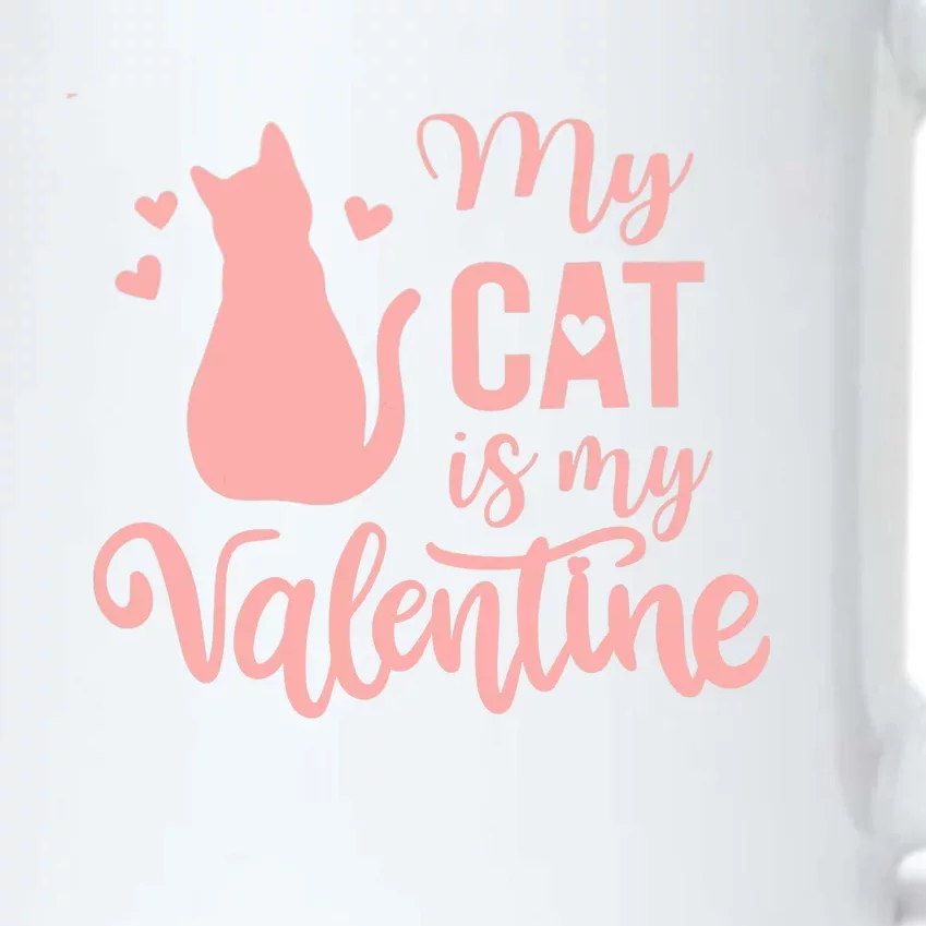 Cute Meow Valentine's Day Wo Love My Cat Is My Valentine Black Color Changing Mug