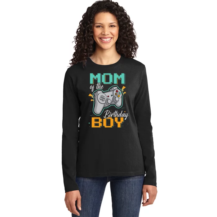 Cool Mom Video Gamer Birthday Themed Party Ladies Long Sleeve Shirt