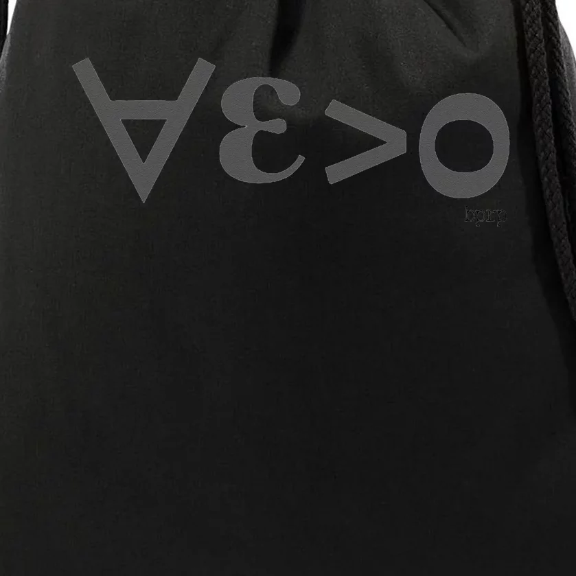 cute math valentine's day (for all epsilon) Drawstring Bag