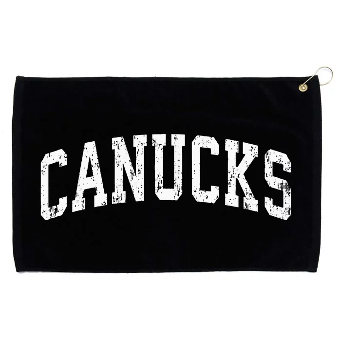 Canucks Mascot Vintage Athletic Sports Name Design Grommeted Golf Towel