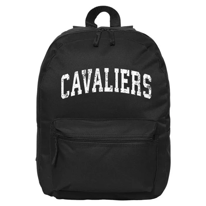 Cavaliers Mascot Vintage Athletic Sports Name Design 16 in Basic Backpack