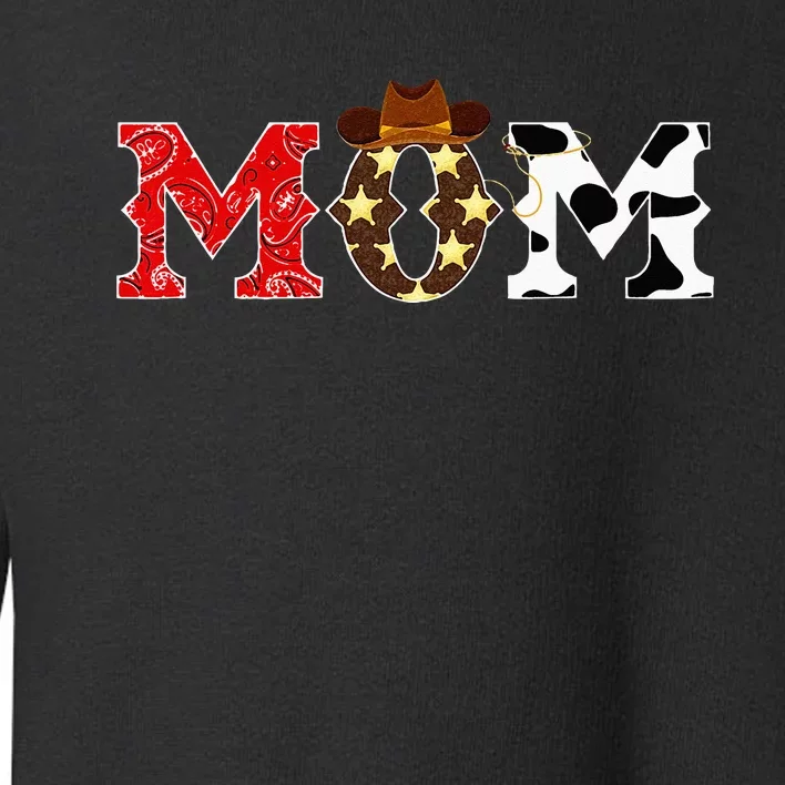 Cowboy Mom Western Rodeo Theme Kids Birthday Party Matching Toddler Sweatshirt