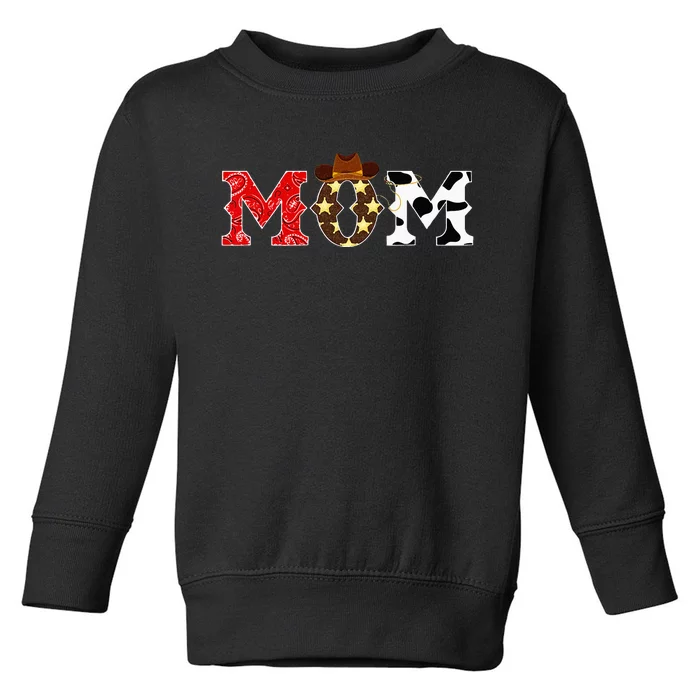 Cowboy Mom Western Rodeo Theme Kids Birthday Party Matching Toddler Sweatshirt