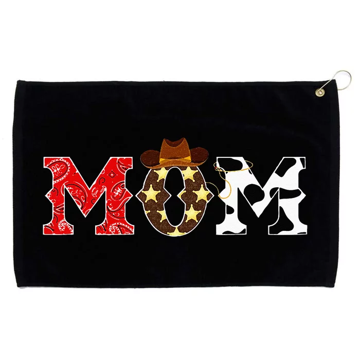 Cowboy Mom Western Rodeo Theme Kids Birthday Party Matching Grommeted Golf Towel